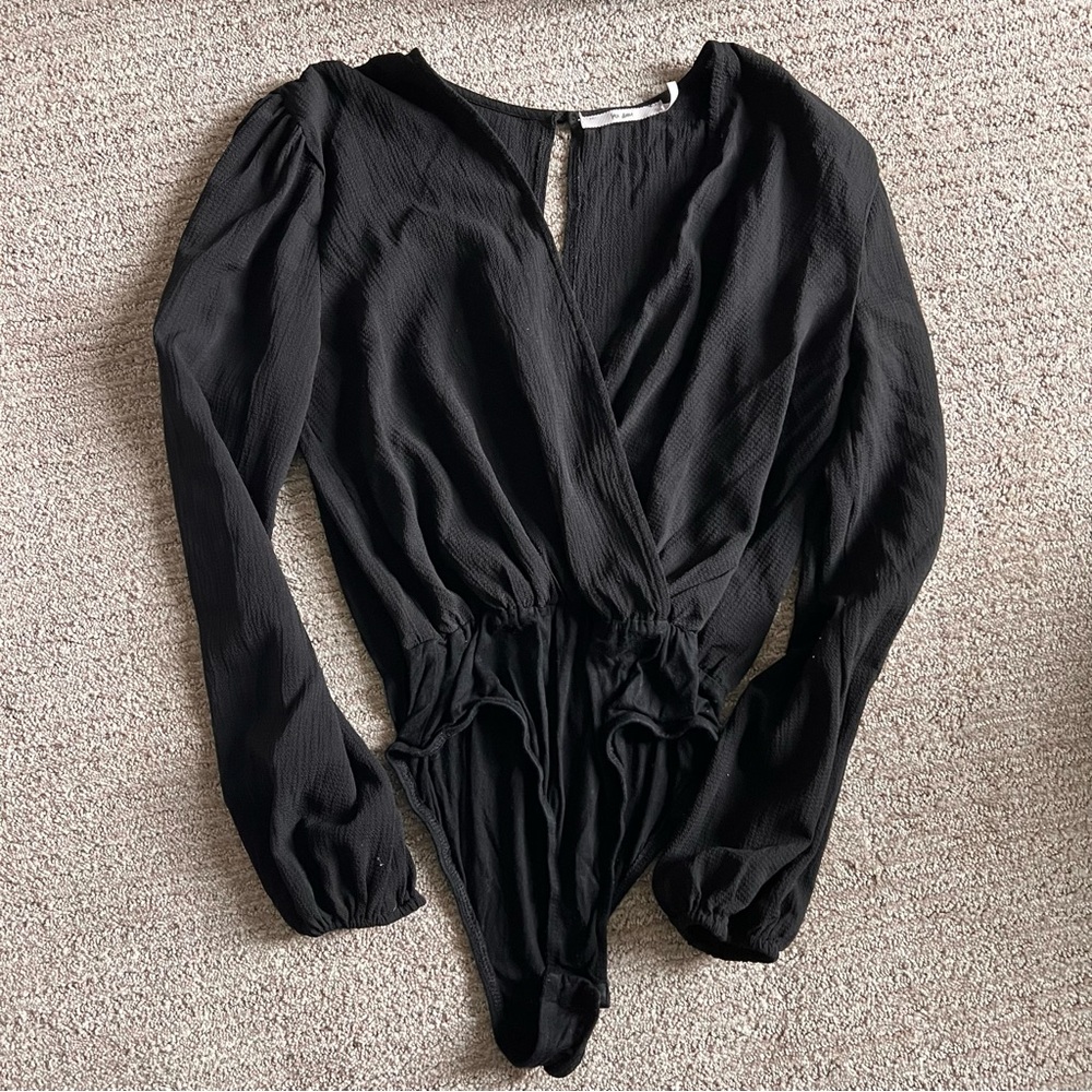 Black long sleeve bodysuit